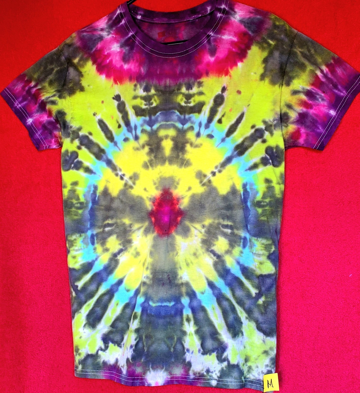 HANES SIZE MEDIUM 100% Cotton Tye Dyed Shirt Pre-washed WON'T FADE VERY SOFT gallery
