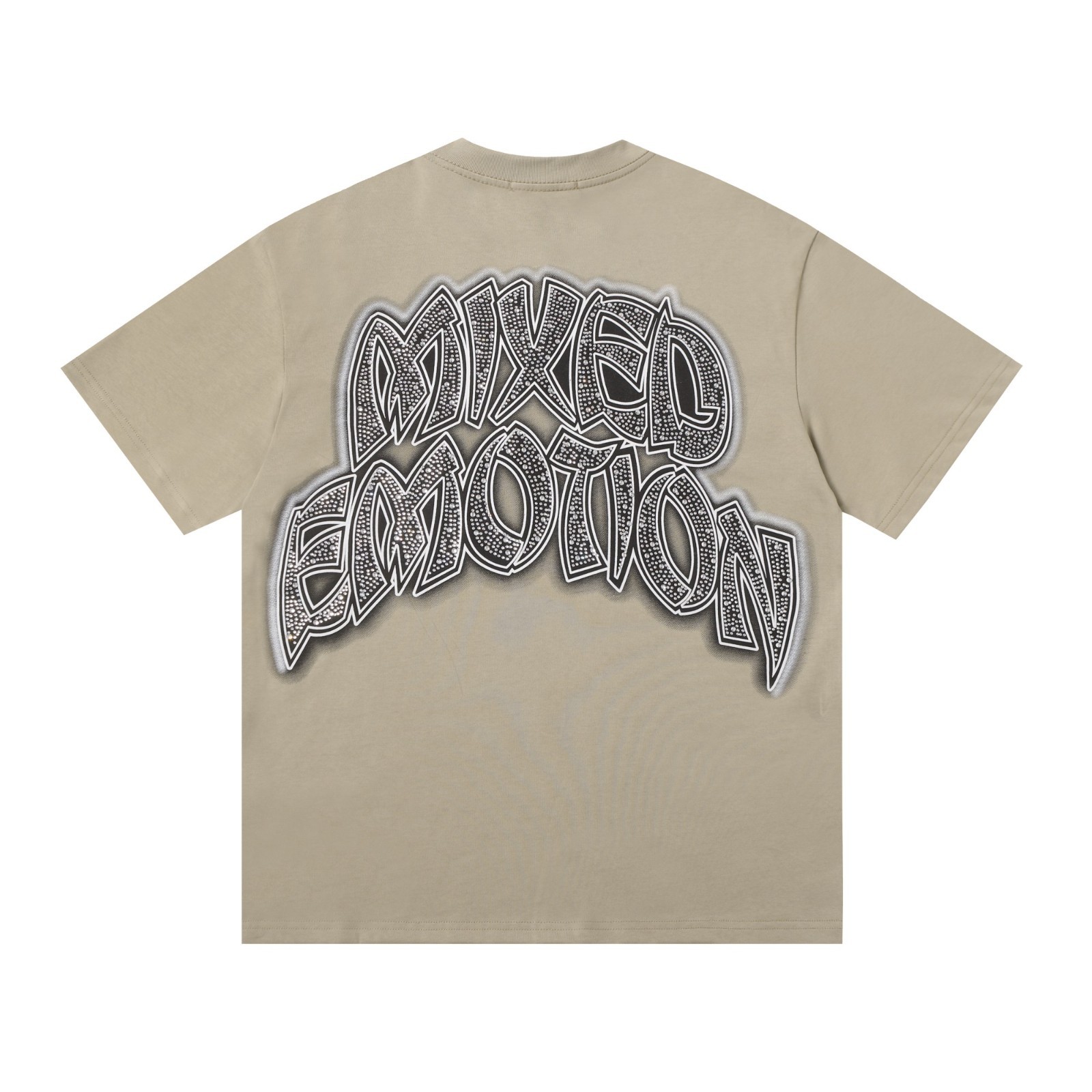 Mixed Emotio Graphic Tee Shirt Beige Short Sleeve S-M-L-XL gallery