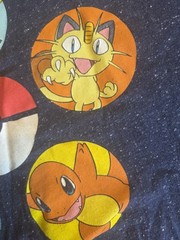 Pokémon 2016 2XL Navy tee tshirt Pikachu Squirtle Charmander Meowth Bulbasaur