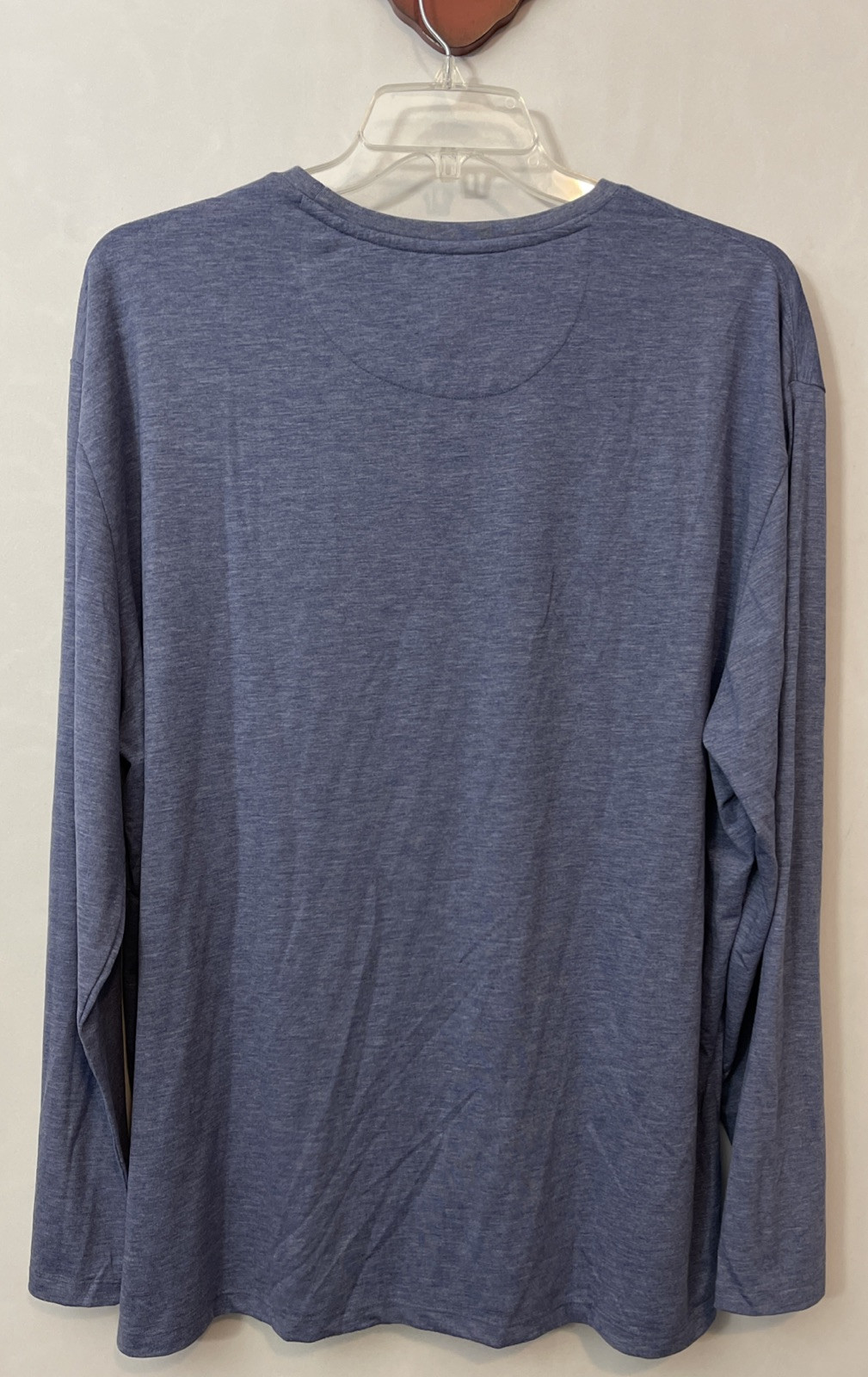 Anapo Clothing Mens 2xl Blue Super Soft Long-Sleeved Pullover Shirt NWT! A6618 gallery