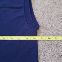 Vintage 90s Jerzees Blue Blank Sz Small USA Made Mens Tank Top Plain Sleeveless