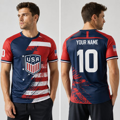 USA Soccer Jersey Custom Name 2026 American Football Shirt Men