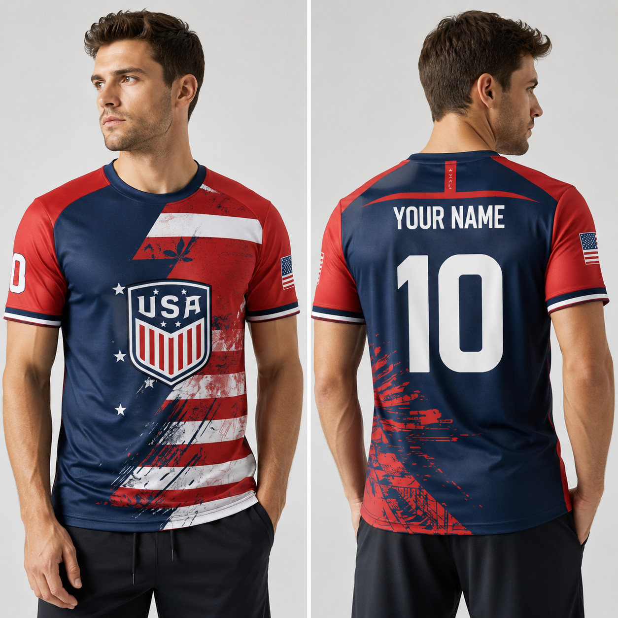 USA Soccer Jersey Custom Name 2026 American Football Shirt Men gallery