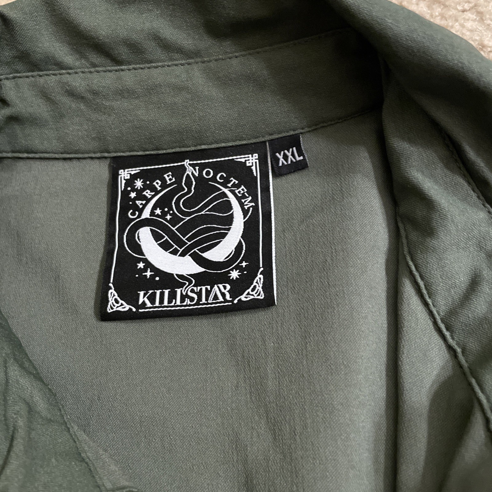 KillStar Dolls Carpe Noctem Kill Secret Mission - Green military top - Size XXL gallery