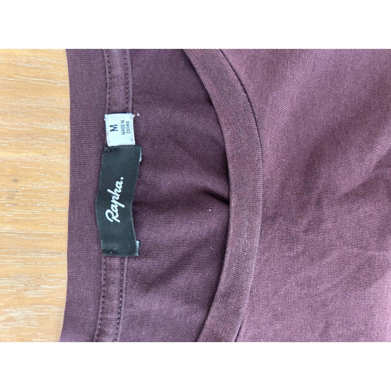 Rapha Mens Quick Drying Cotton Blend T-Shirt Burgundy Size M Cycyling Athletic gallery