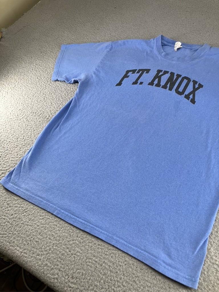 Vintage Fort Knox Shirt Mens Large Blue Soffe Military Graphic Tee 90s Army Ft gallery