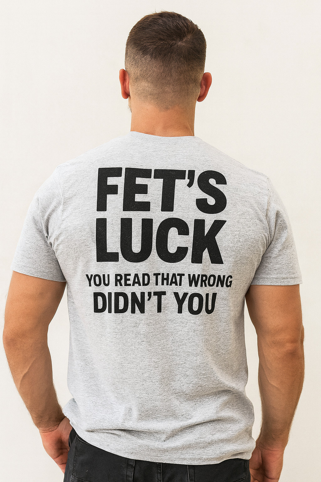 Fets Luck You Read That Wrong T-Shirt • Funny Typo Humor Tee • Sarcastic Graphic gallery