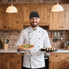 6PCS Chef Hat, Tie Back, Men, Adjustable, Washable, Breathable, Skull Cap, Cook