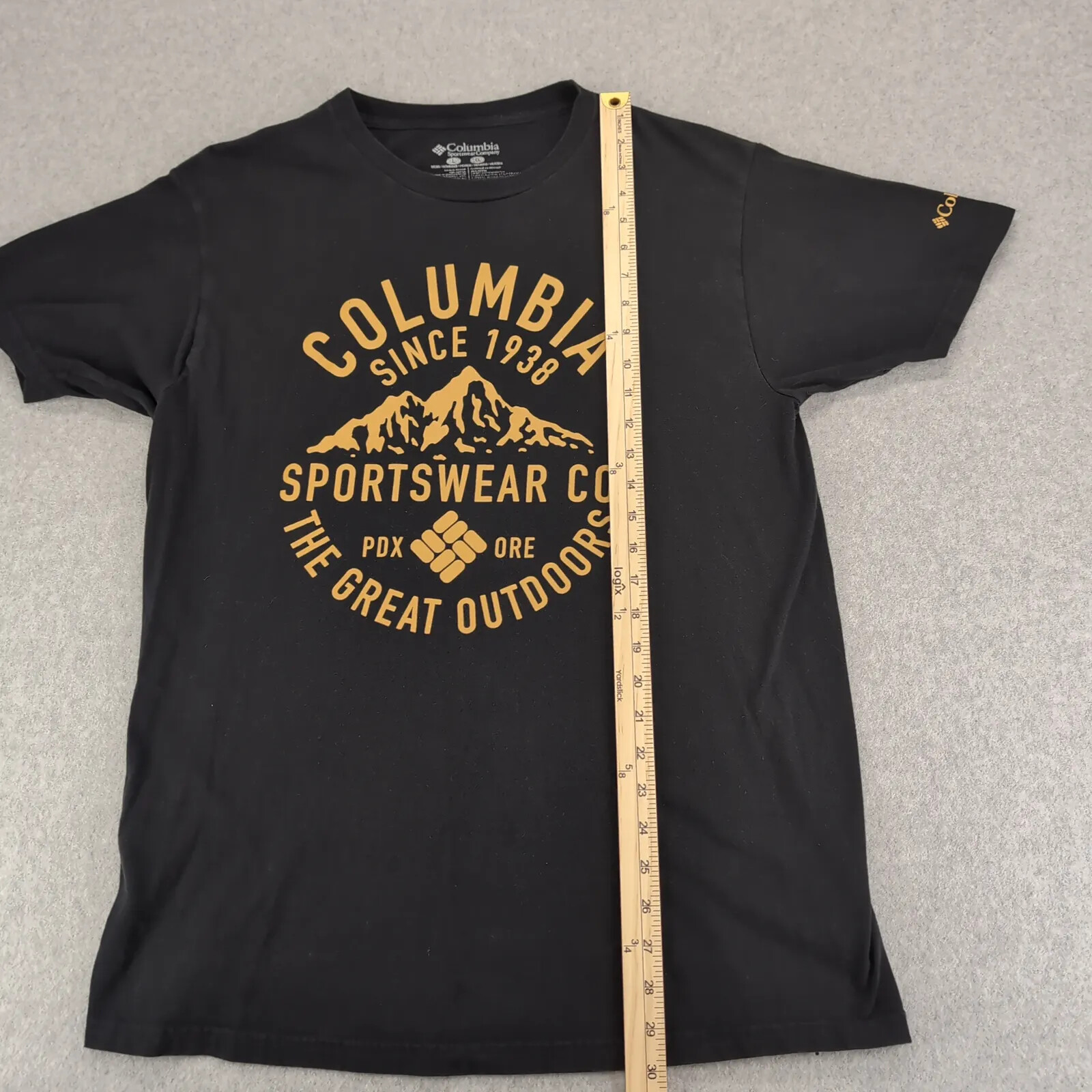 Columbia Shirt Mens Large Black Sportswear Outdoor Camp Classic Logo Spell Out gallery