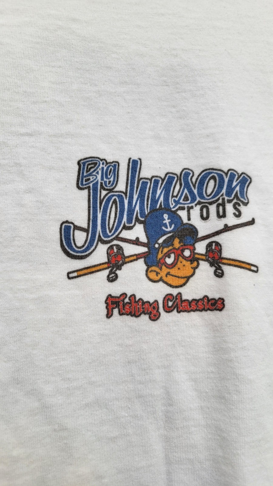 Big Johnson Shirt Mens White Cartoon Graphic Tee Noodling Championships XL gallery