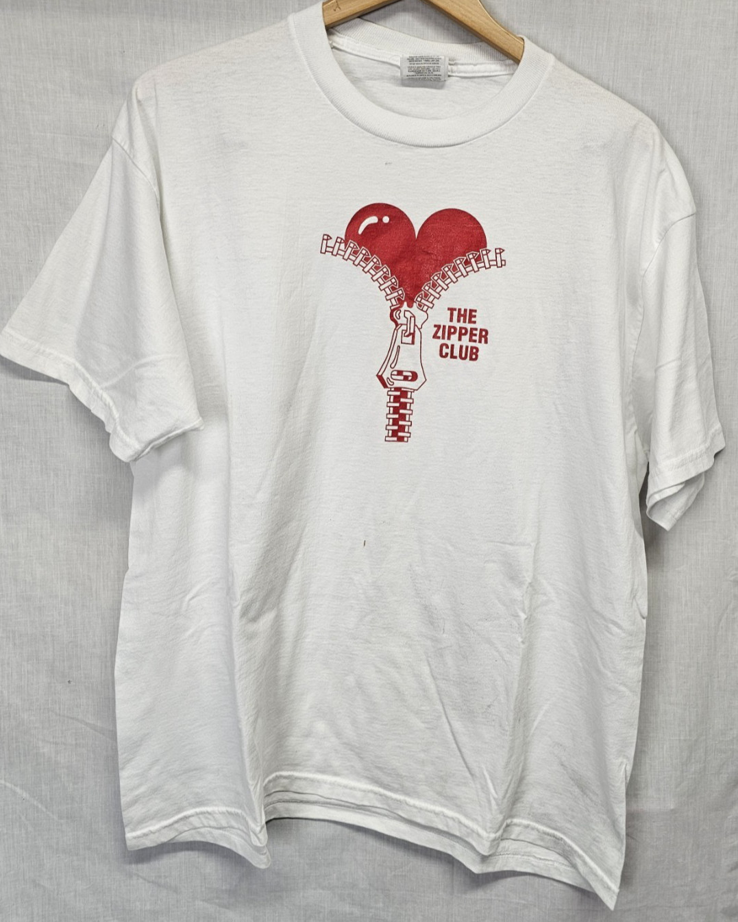 Vtg The Zipper Club Tee Shirt Size XL Heart Surgery Survivor