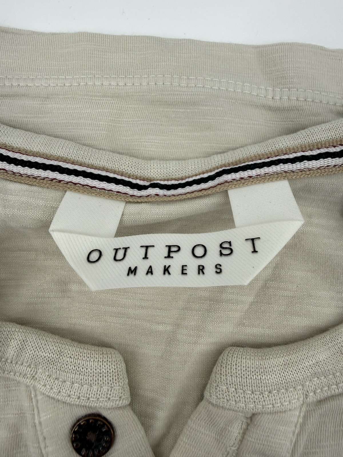 Outpost Makers Textured Fabric Washed Henley Medium Size Cartouche PK3314 gallery