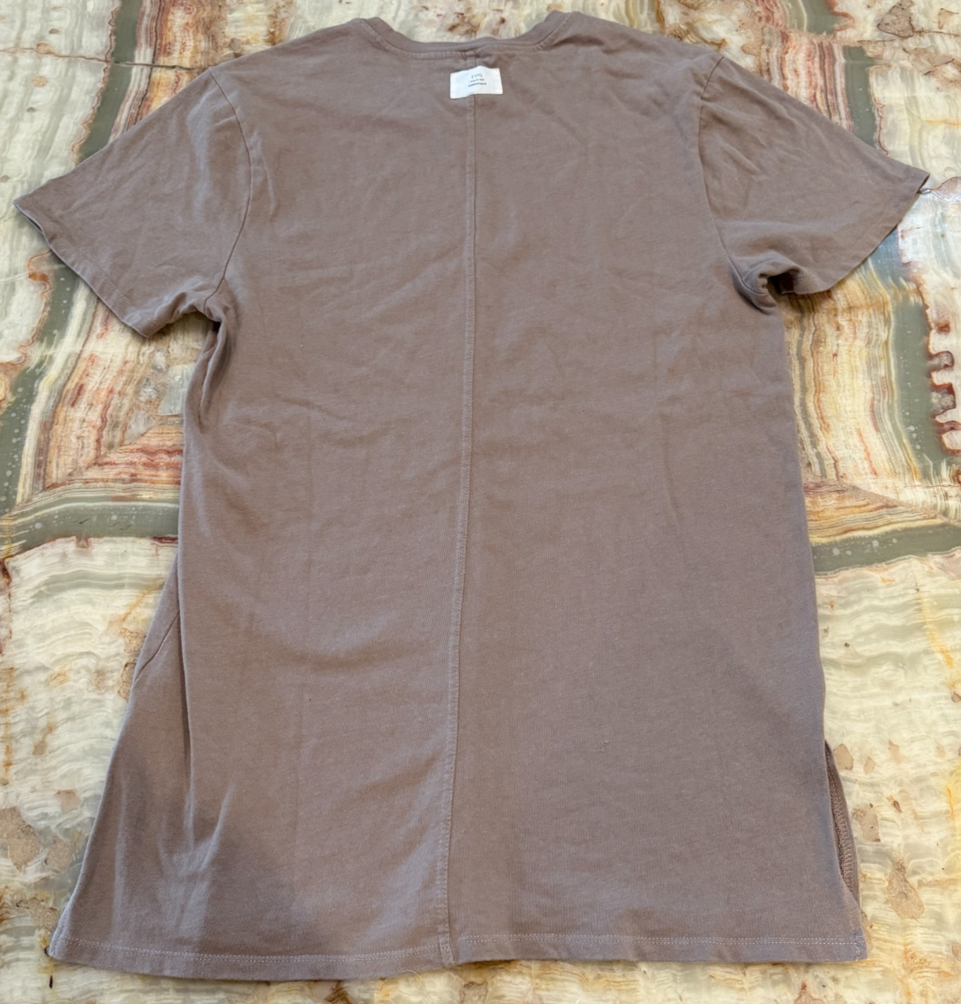 Essentials Fear of God Mens T-Shirt Taupe Short Sleeve Crew Neck Streetwear L gallery
