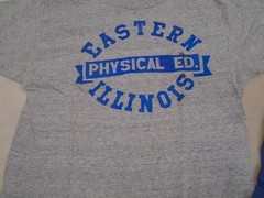 Vintage 50s Eastern Illinois University Physical Ed.T Shirt & Shorts Gym M