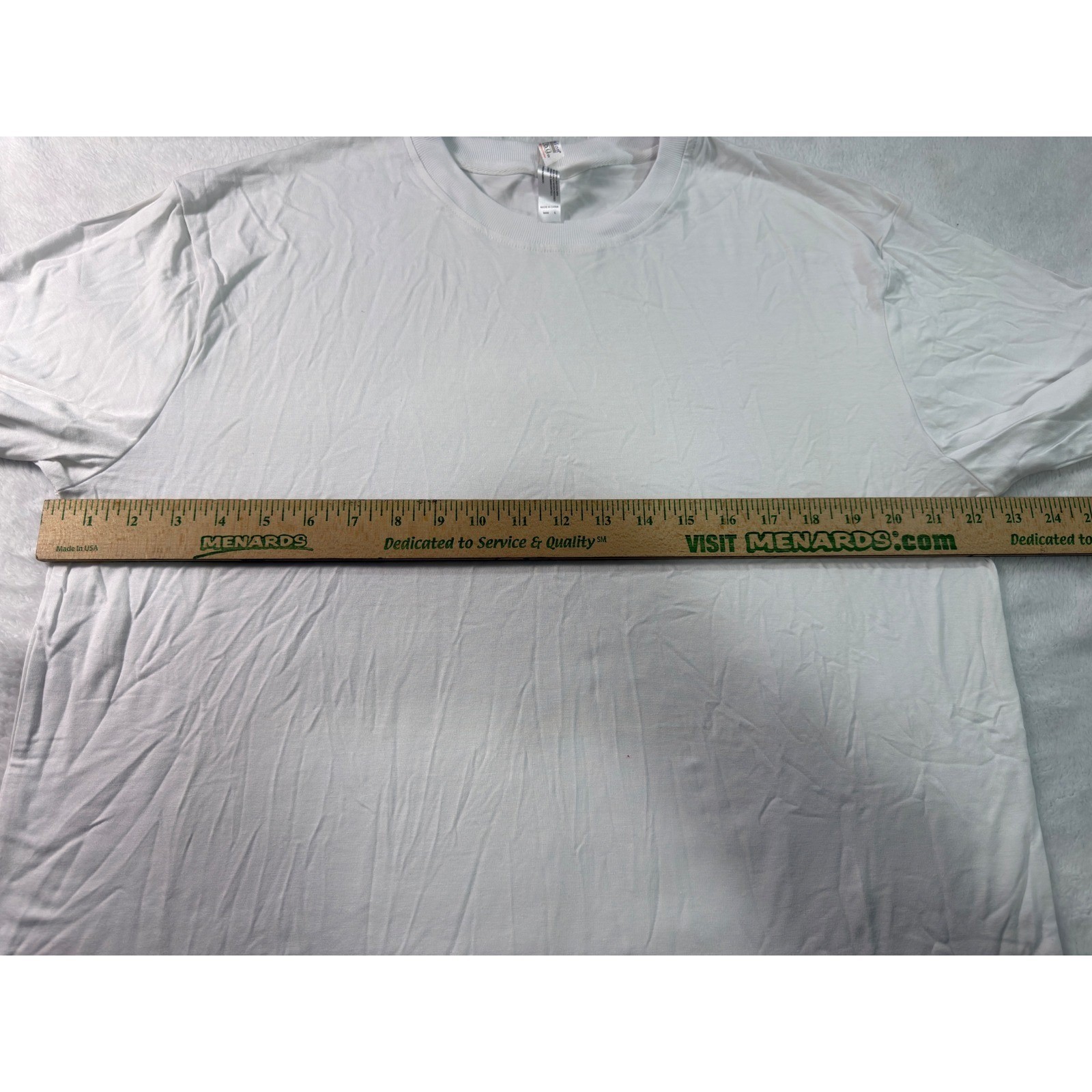White Bamboo Cotton Blend Short Sleeve Crewneck T-Shirt Mens Large UPF 50+ gallery