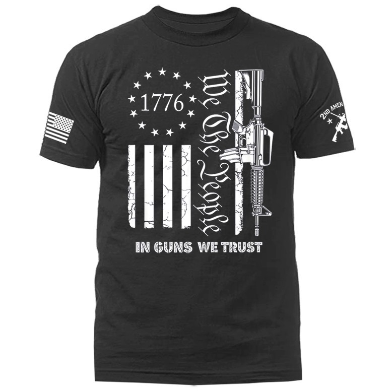 In Guns We Trust 2nd Amendment Veteran Military Patriotic US Flag T-shirt gallery