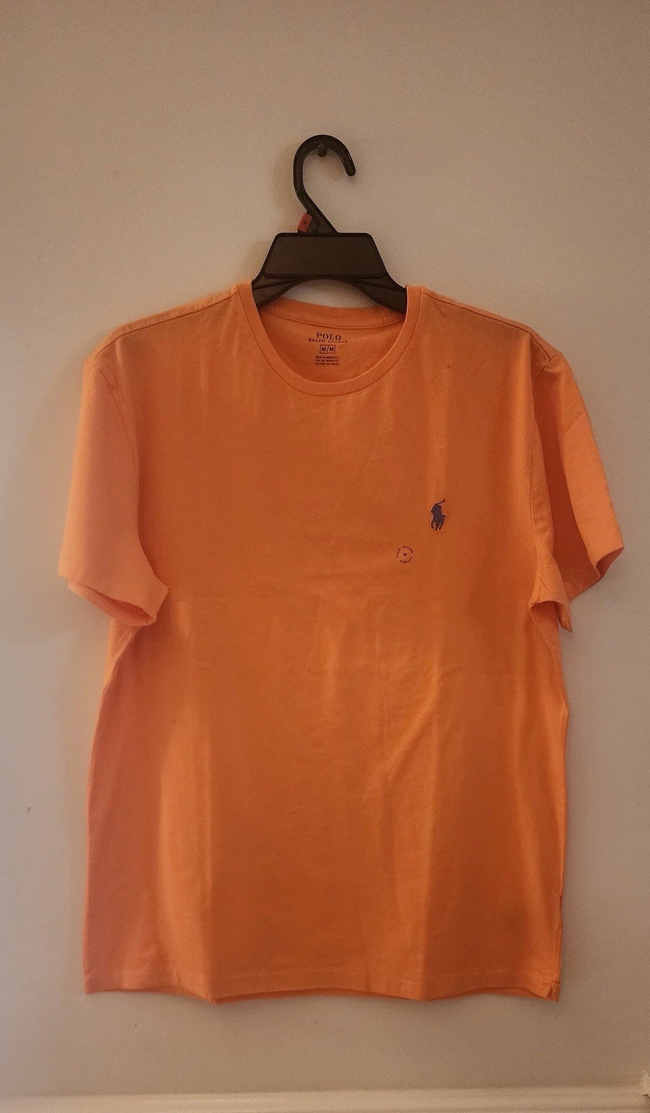 Polo Ralph Lauren Crew Neck Modern Classic-Fit T-Shirt Mens ORANGE BLUE PONY gallery