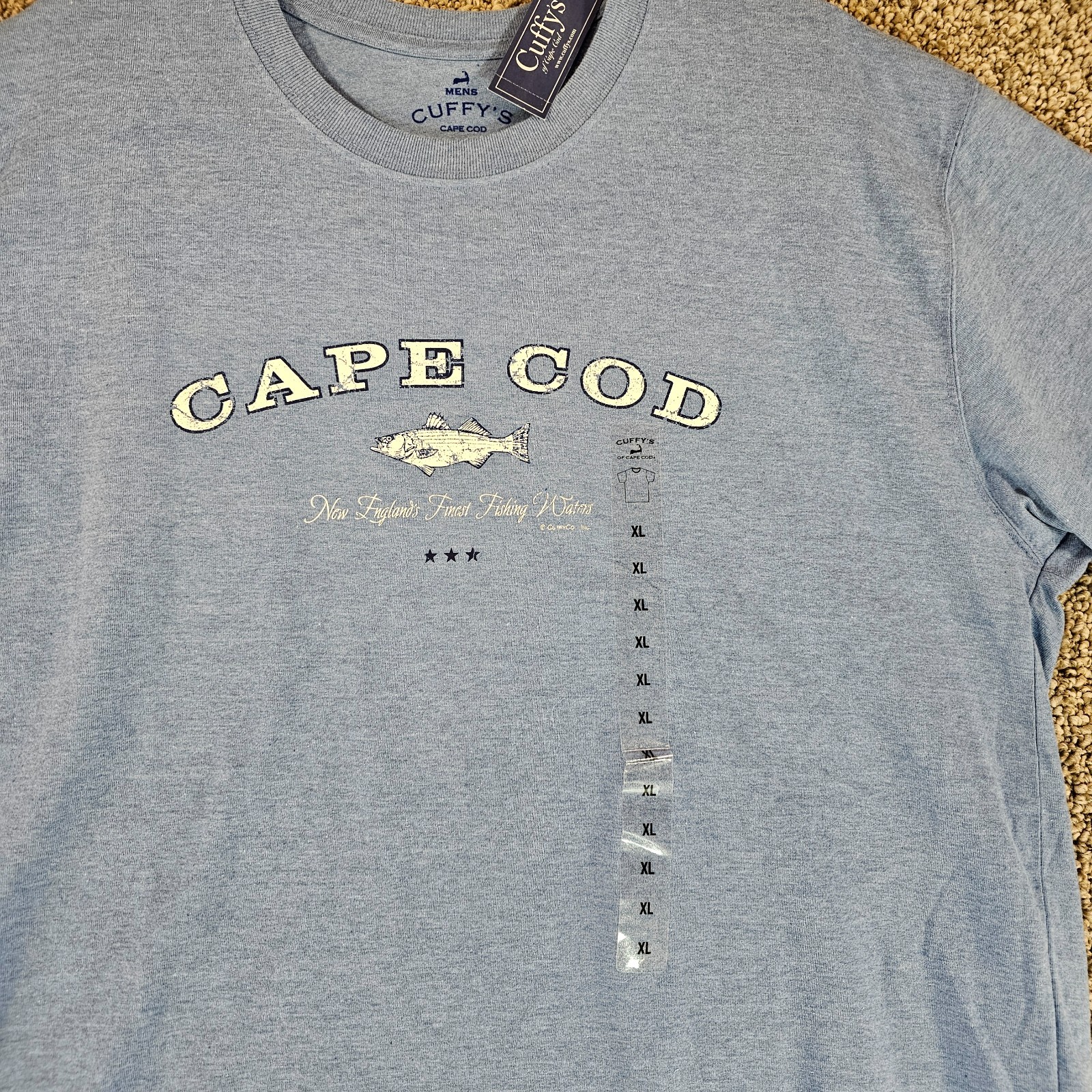 Cuffys Cape Cod T Shirt mens XL Short Sleeve Pullover NEW gallery