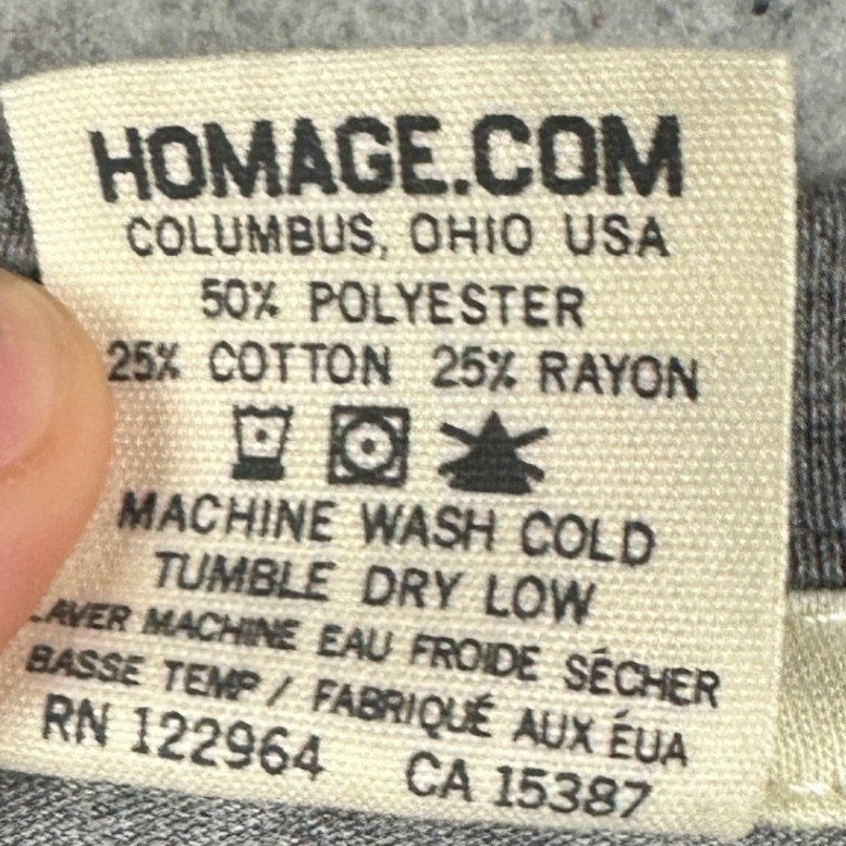 Homage T-Shirt Mens Small Grey Buckeye Donuts Graphic Tee Crewneck Short Sleeve gallery