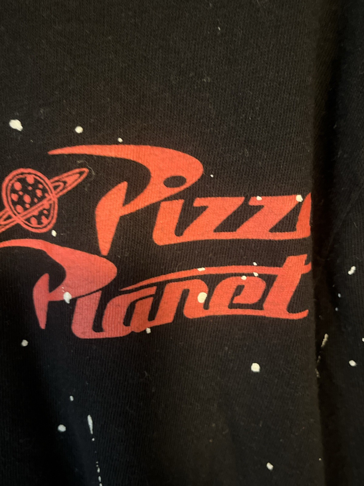 DISNEY x JUNK FOOD Black Pizza Planet Shirt Small Long Sleeve Pixar Toy Story 06 gallery