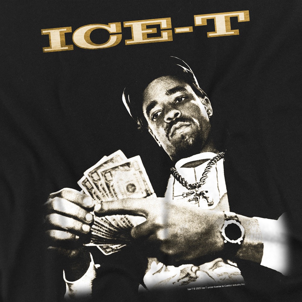 Ice-T - Counting Money (Back Print) Unisex T-Shirt, Black gallery