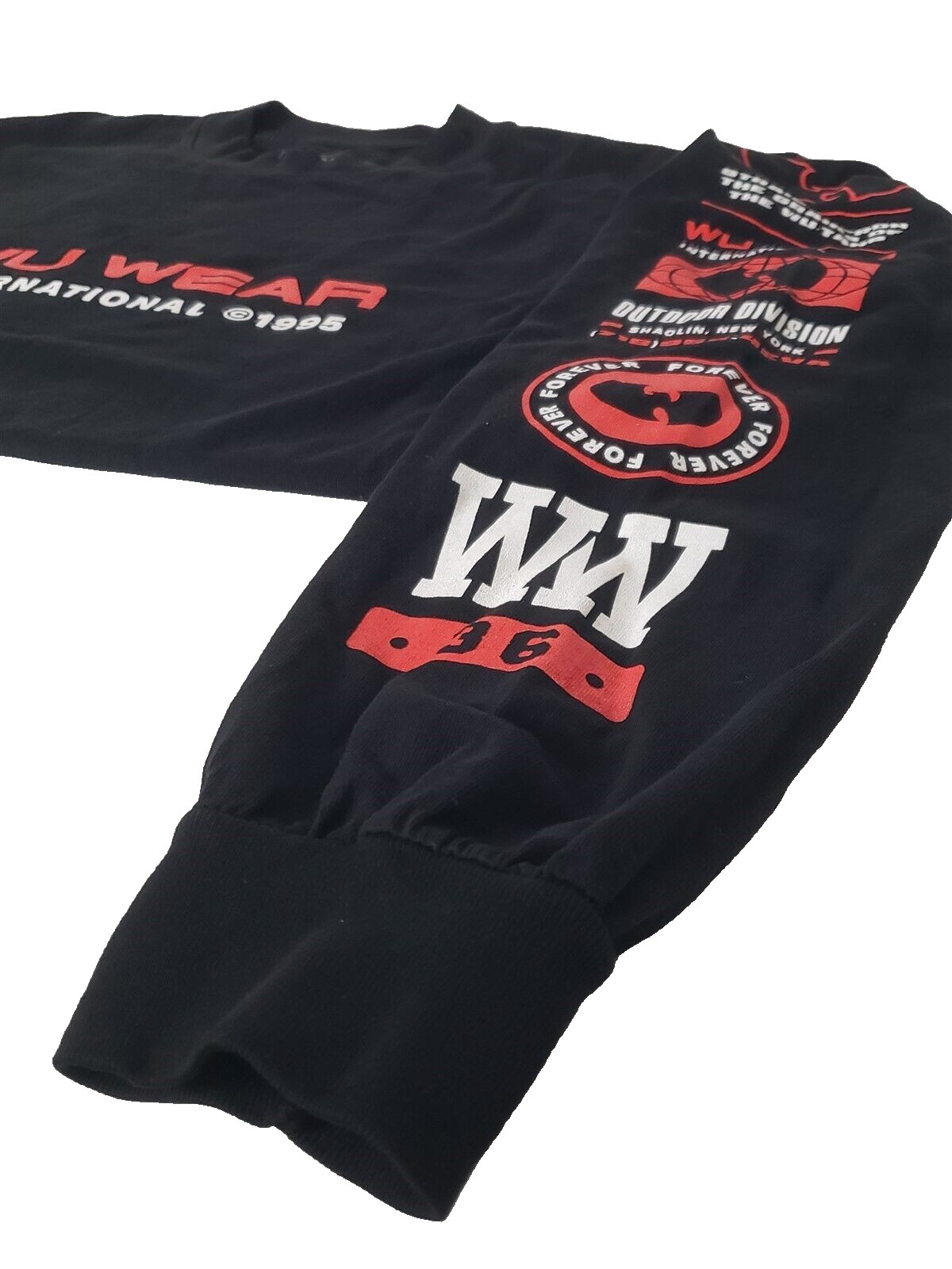 Wu-Tang Clan Wu Wear International 1995 Double Sided Long Sleeve T Shirt ~ SMALL gallery