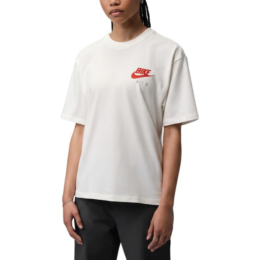 Nike T Shirts Men's White Crew Neck Moderate IQ8148-133 Size gallery