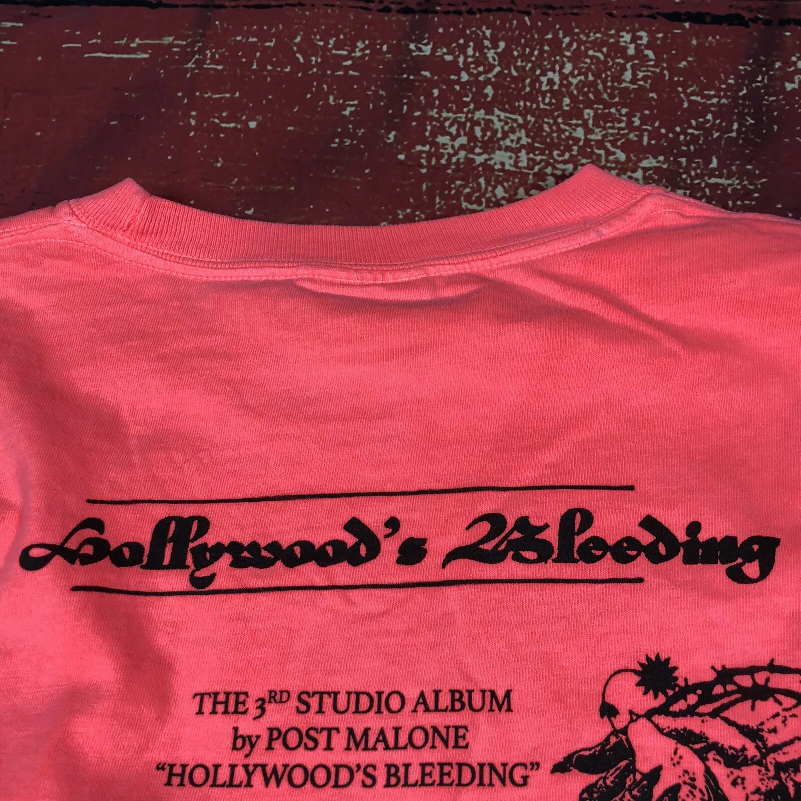 Post Malone Concert Shirt Mens LARGE LS Hollywoods Bleeding Tour Neon DEADSTOCK gallery