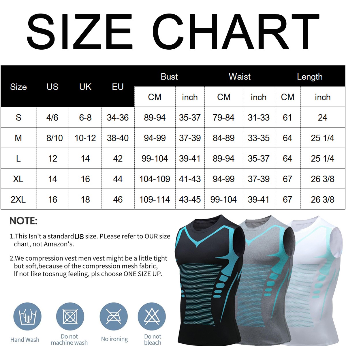 Men's Compression Shirt Ionic Shaping Sleeveless Vest Sports Base Layer Tank Top gallery