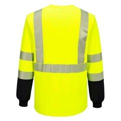 S197 – High Quality Hi-Vis Segmented Tape Contrast T-Shirt L/S