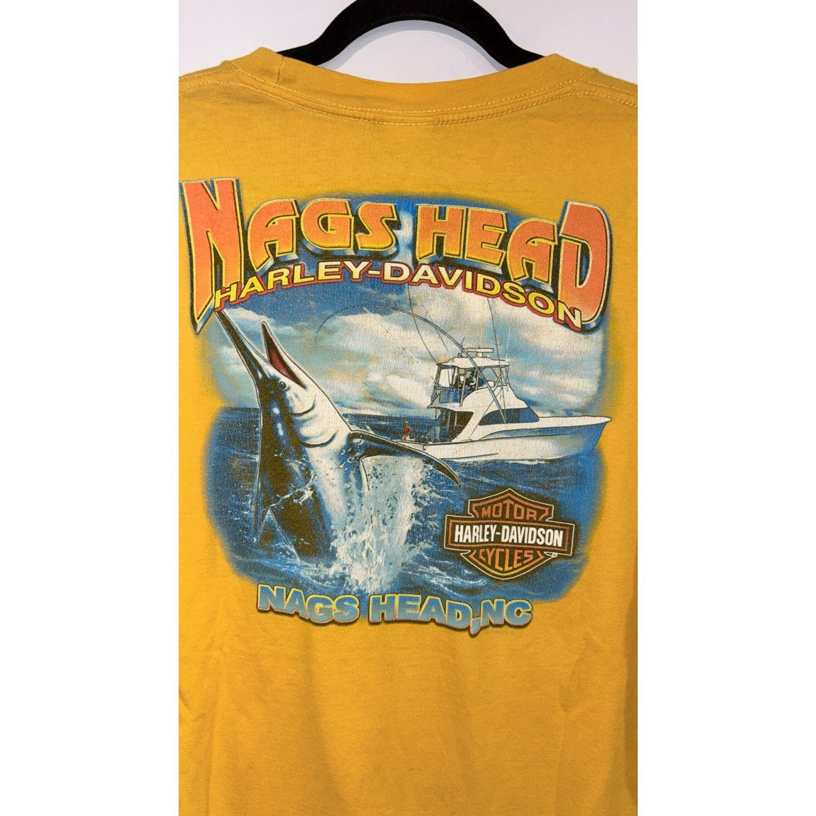 Harley-Davidson 2011 Nags Head NC Marlin Graphic Tee XL 100% Cotton gallery