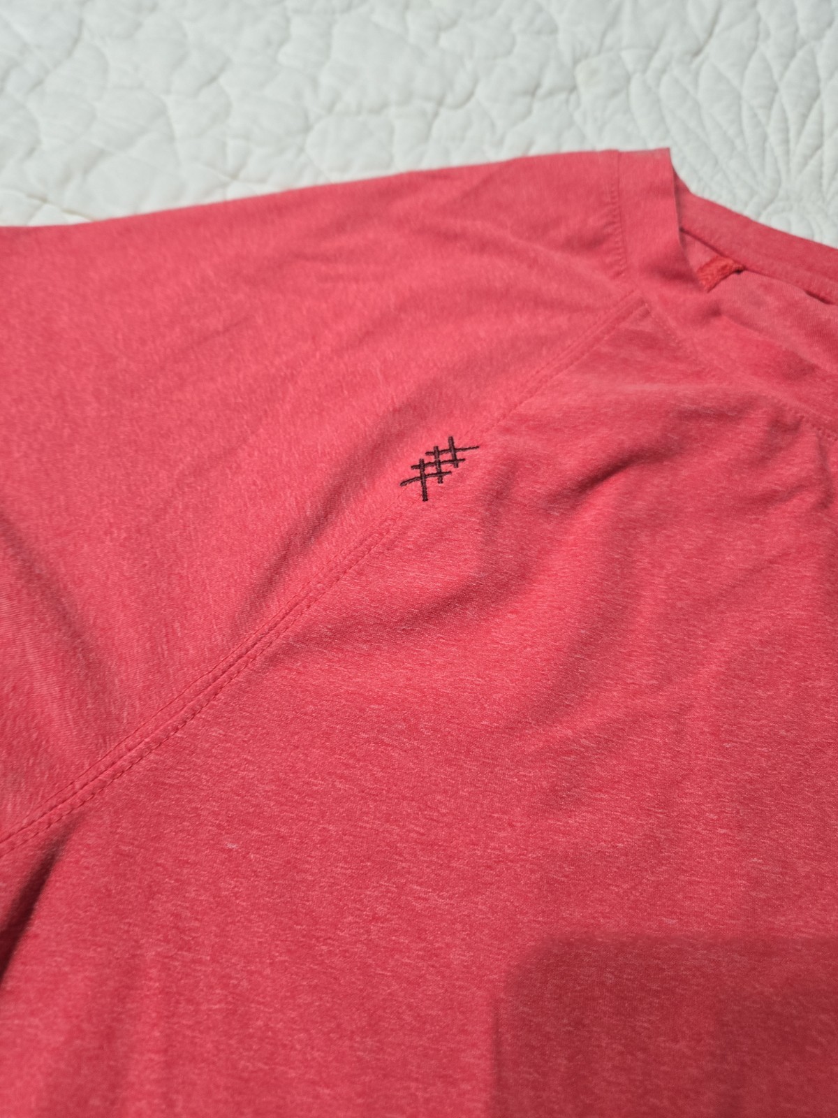 Rhone Mens Small Athletic Performance T Shirt Coral Heather Short Sleeve gallery