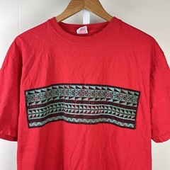 Crazy Shirts Candy Apple Red Dyed Fun Geometric Graphic T-Shirt Tee Size Large