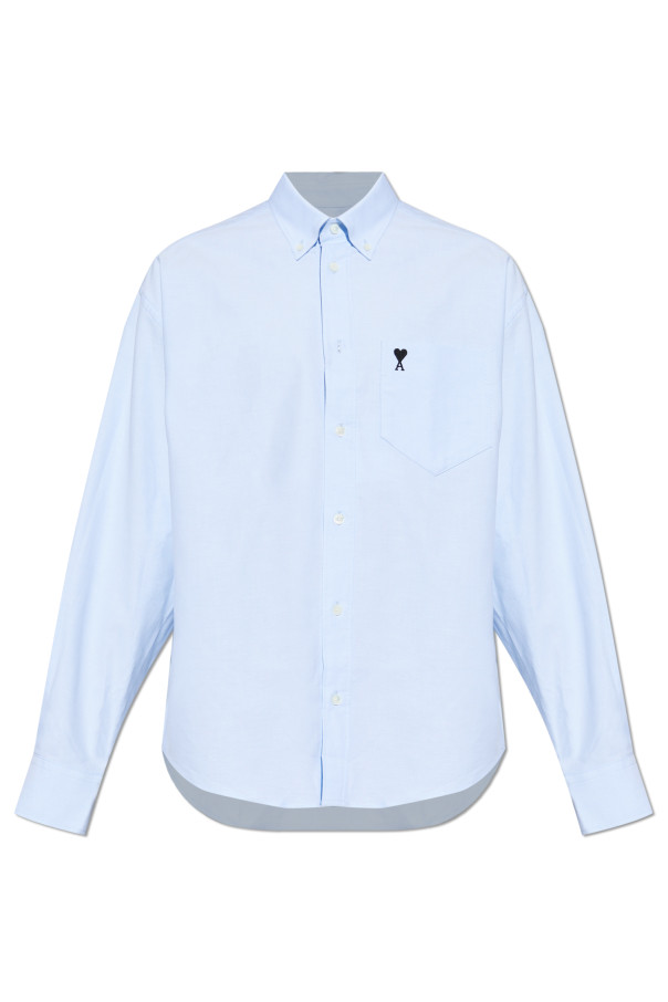 AMI ALEXANDRE MATTIUSSI Embroidered Blue Shirt New & Authentic gallery