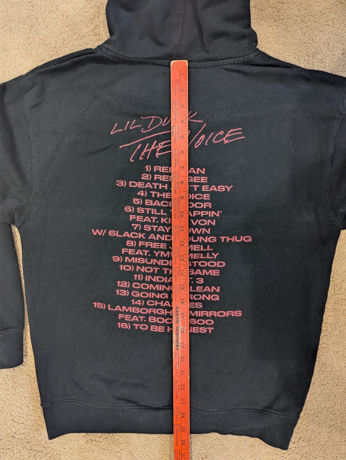 OTF Lil Durk King Von The Voice Long Live Grandson Promo Hoodie Black Sz L/Large gallery