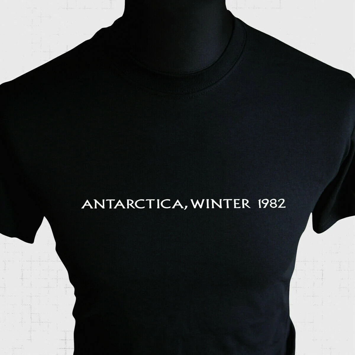Antartica, Winter 1982 T Shirt Retro Movie Horror The Thing John Carpenter Black