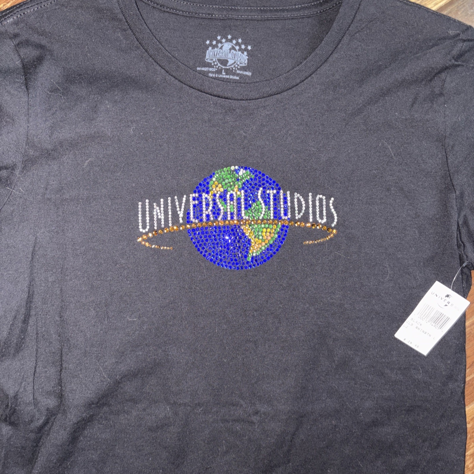 Universal Studios Sequins Earth T-Shirt Size L NWT Rare Find!! gallery