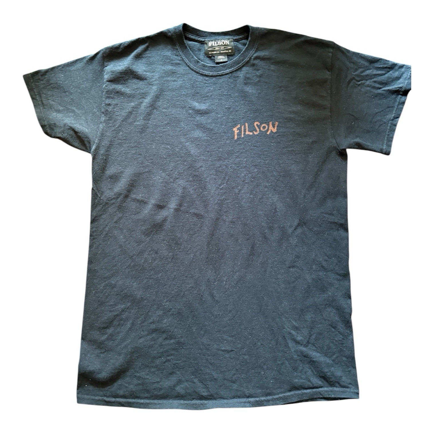Filson Graphic T Shirt Men Sz M Black Bear Salmon Artist Kyler Martz gallery