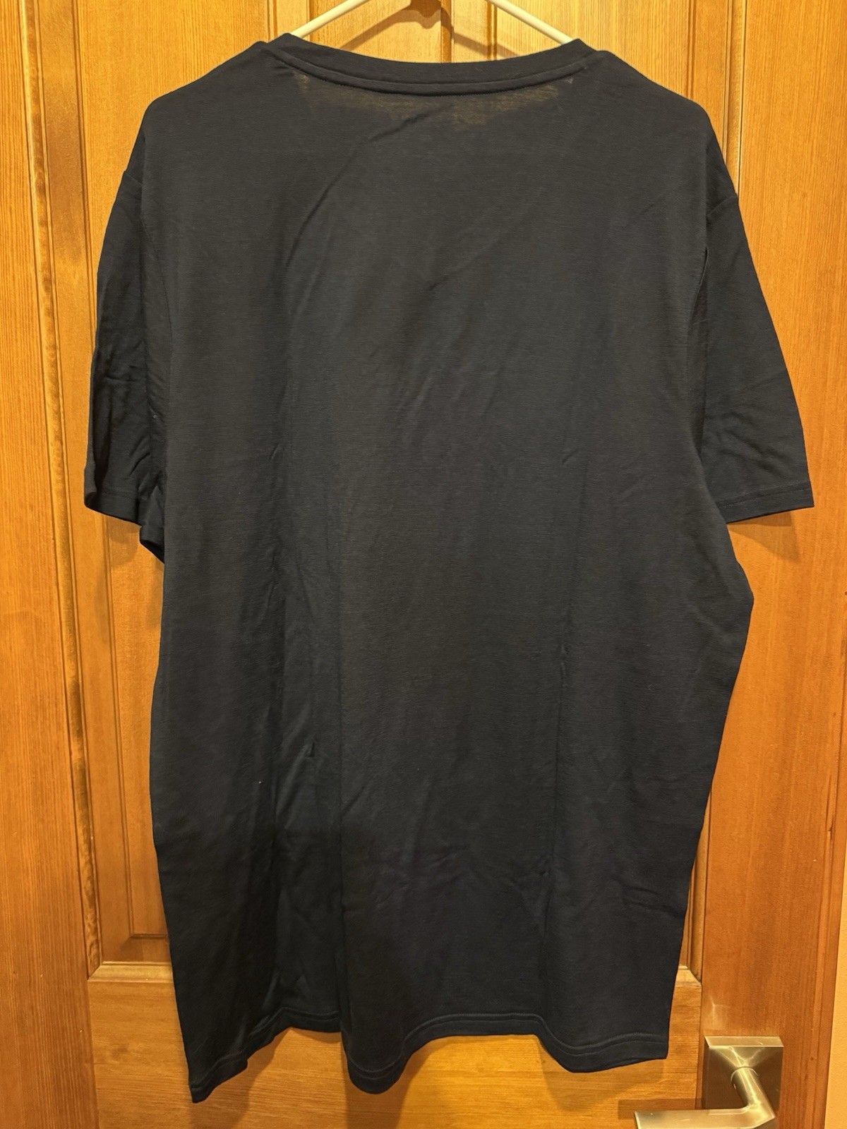 NEW! Unbound Merino Men's XXL 2X 2XL Navy Blue V-Neck T-Shirt Wool Short Sleeve gallery