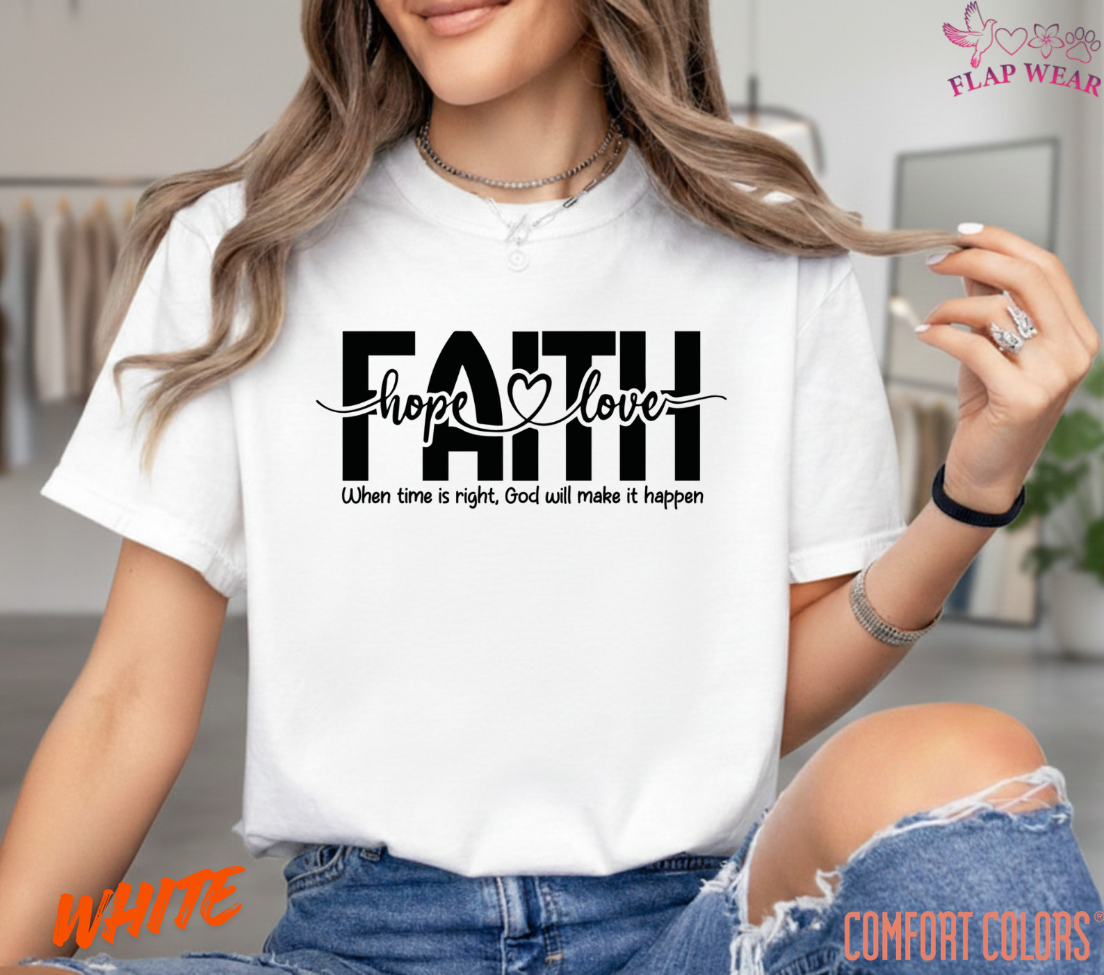 Unisex Faith Hope Love T-Shirt, Men T shirt,Women T shirt Gift ReligionTop gallery