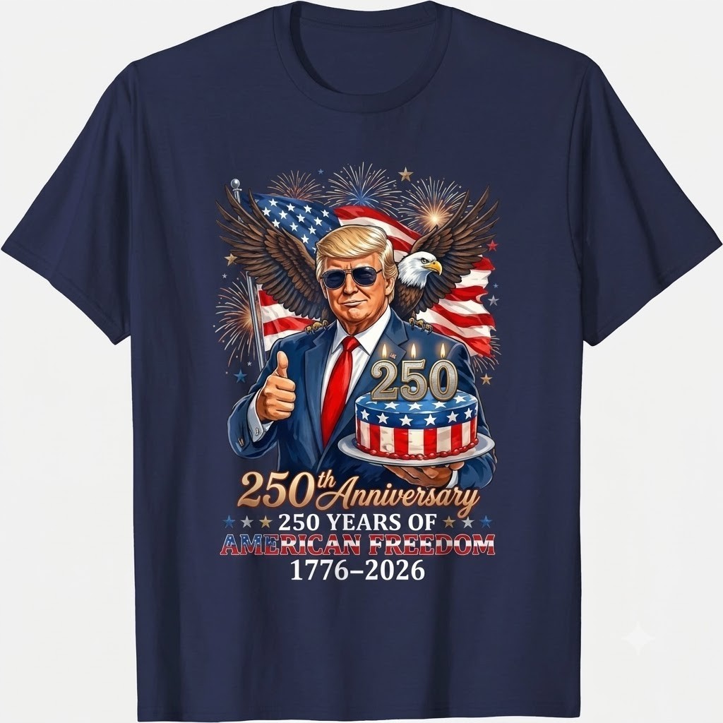 Donald Trump Celebrate 250th America Birthday US Anniversary T-Shirt HM1656 gallery