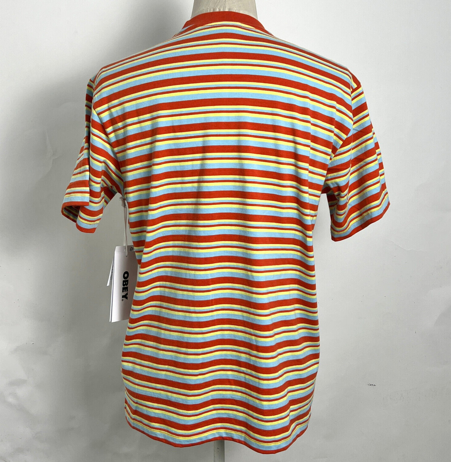 Obey Men's Knit Pocket T-Shirt Doe Burnt Orange/Multi Size M NWT Shepard Fairey gallery