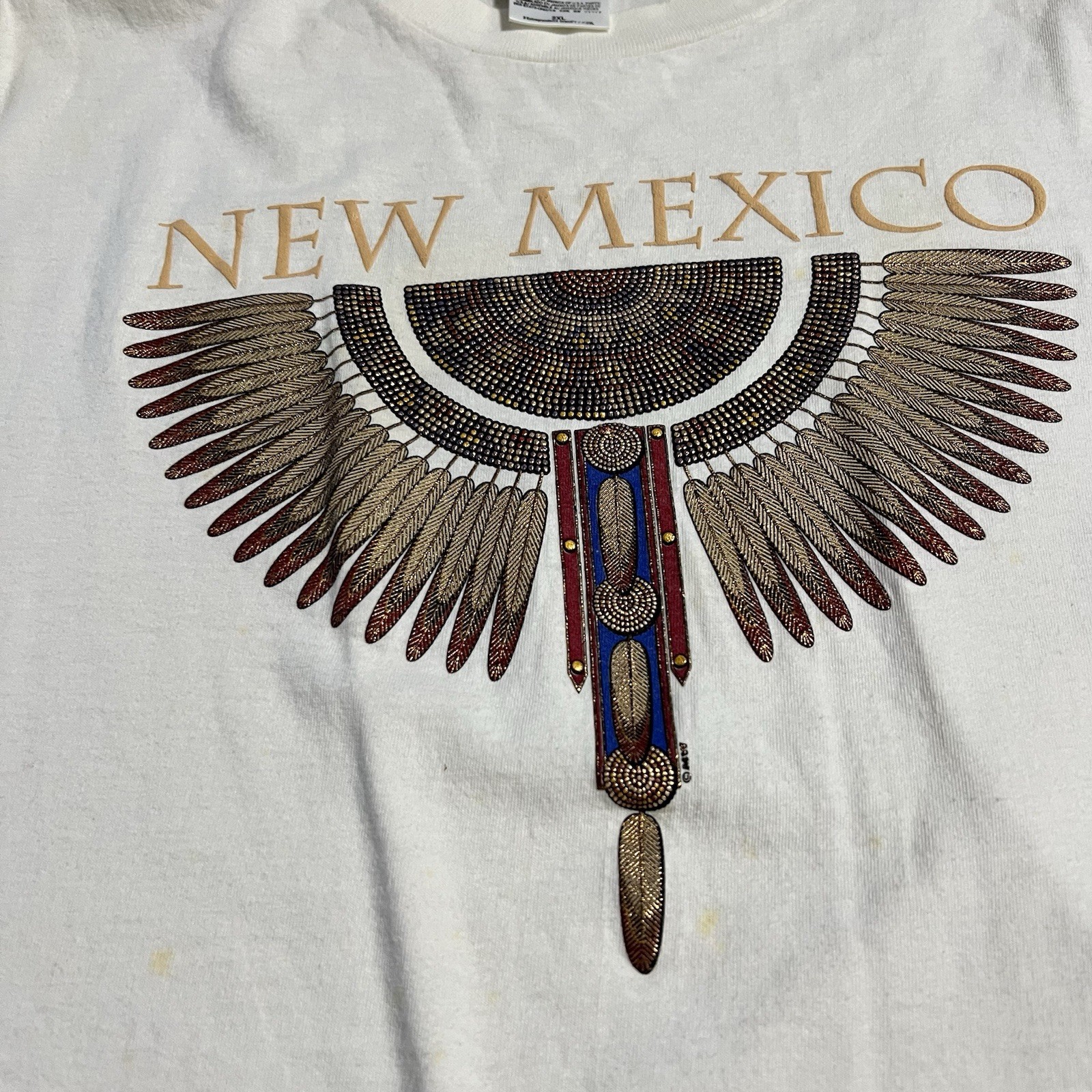 Vintage Tultex NM New Mexico Native American Graphic T Shirt Mens 2XL XXL gallery