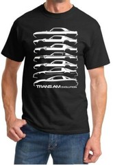 1969-02 Pontiac Trans Am Evolution Classic Outline Design Tshirt NEW