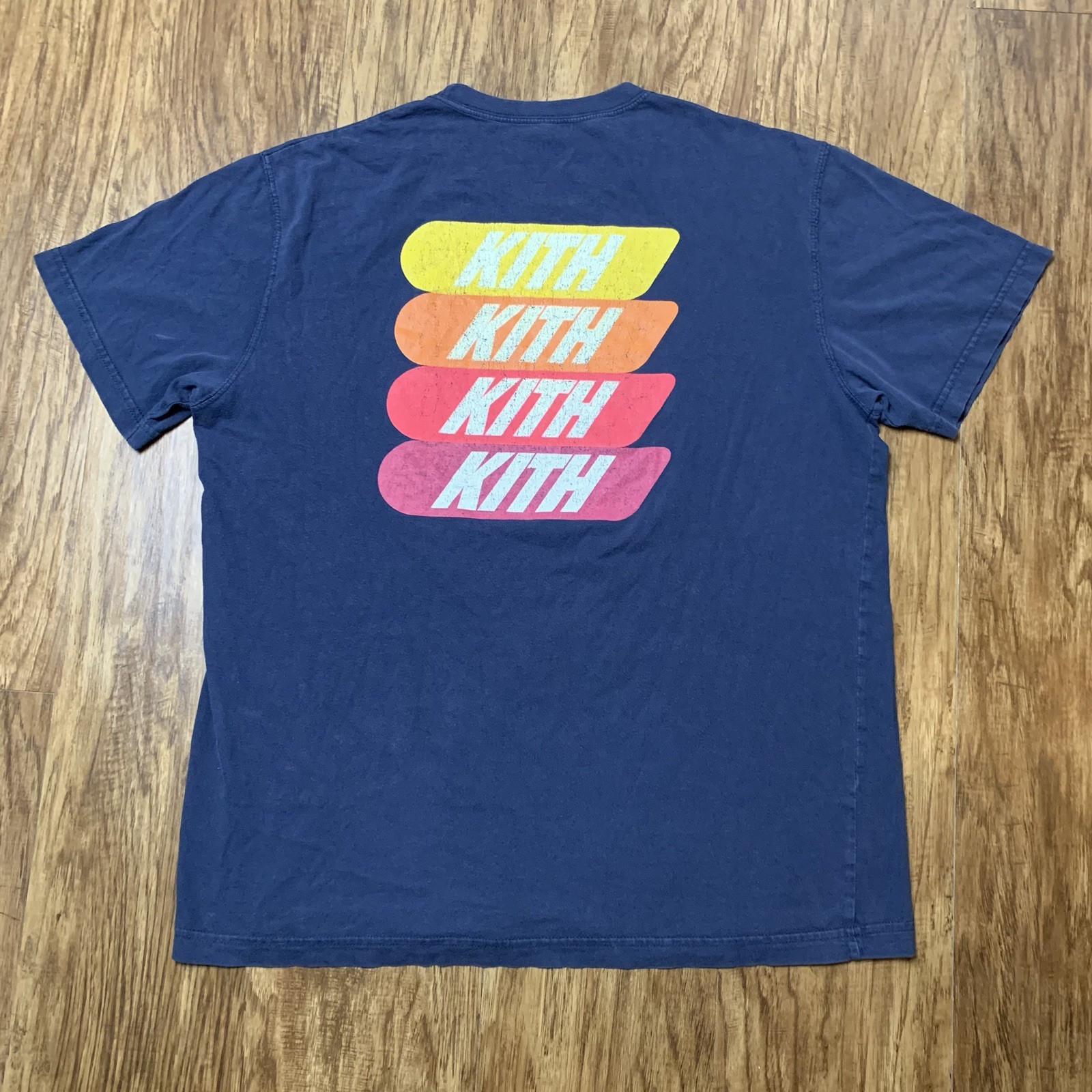 Kith T Shirt Size Medium Short Sleeve Lightweight Summer Shade Navy Blue Tee gallery