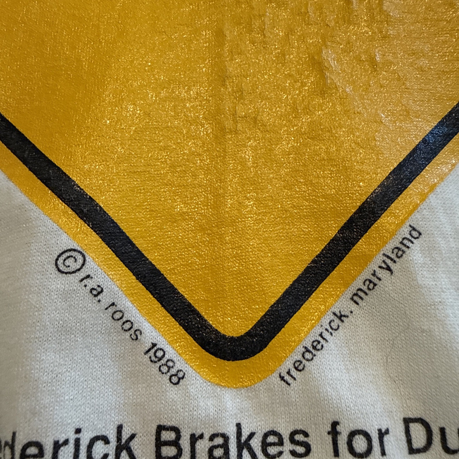 Frederick Brakes For Ducks T Shirt 1988 Maryland White Hanes Large 50/50 Vintage gallery