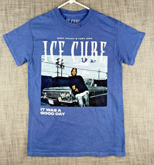 Size S – Ice Cube West Coast Good Day Portrait Graphic T-Shirt Blue