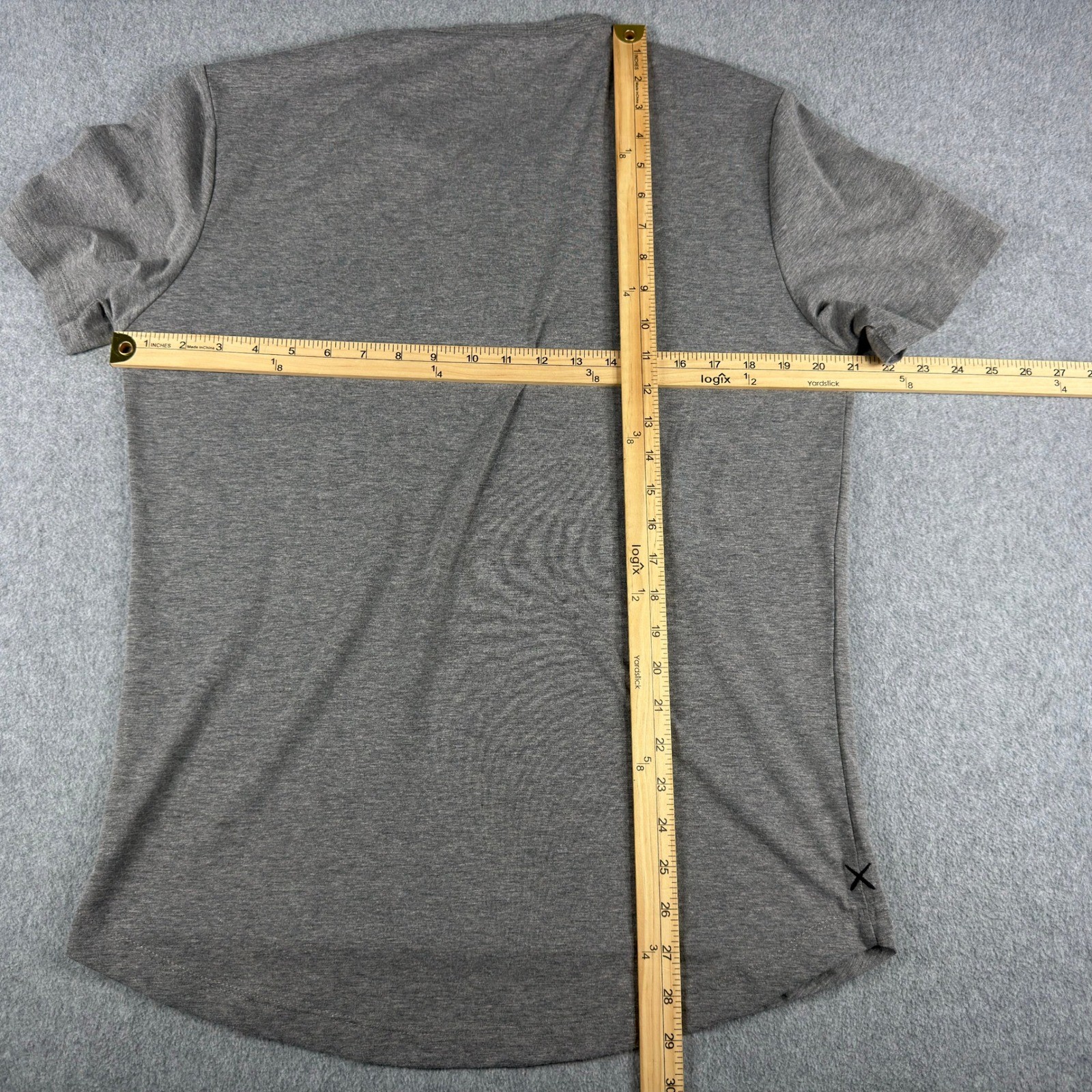 Cuts Curve Hem Henley Shirt Mens L Gray Short Sleeve Comfort Casual gallery
