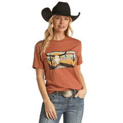 Rock & Roll Cowboy® Unisex Rust Graphic T-Shirt RRUT21R0IP