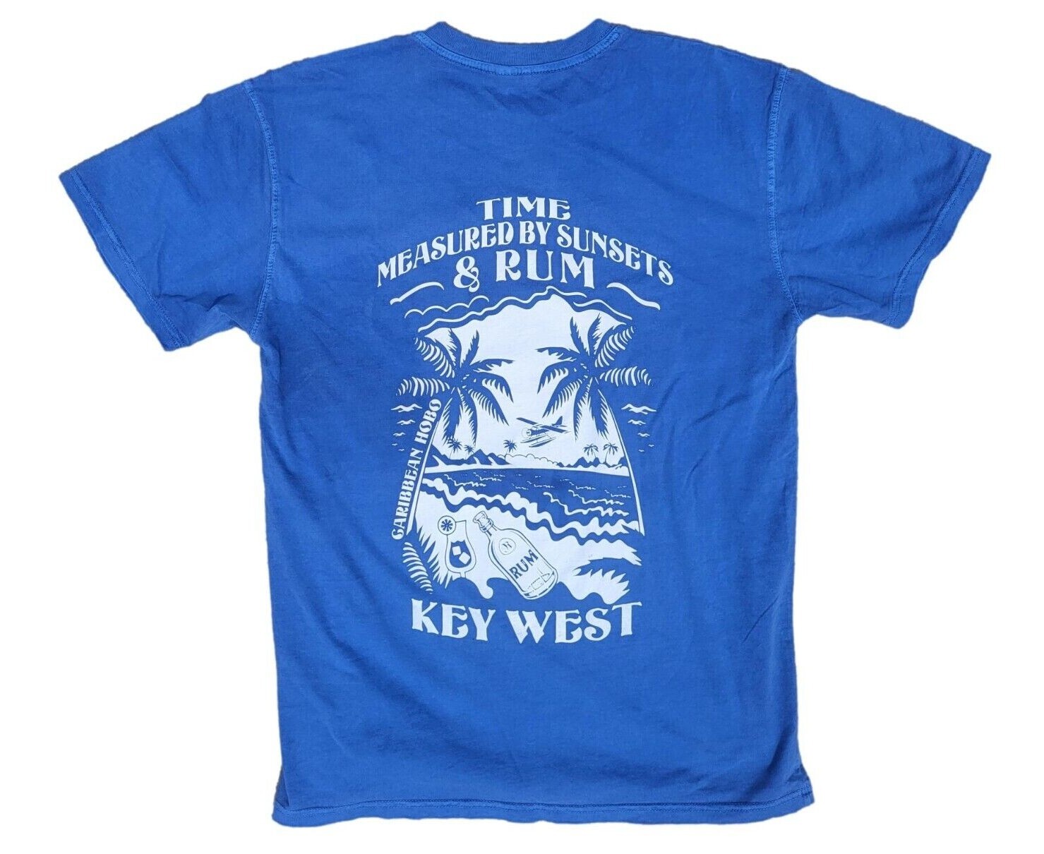 Caribbean Hobo Time sunsets palm tree Rum T-shirt key west island Florida pirate gallery